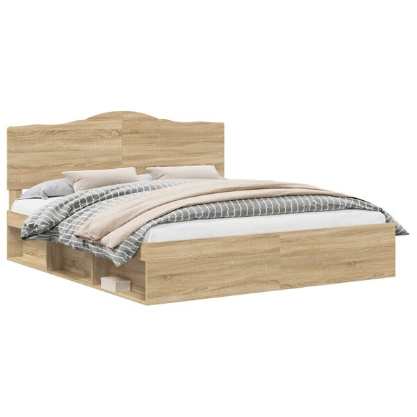 vidaXL Struttura del letto Sonoma 180 x 200 cm Pino massello