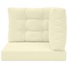 vidaXL Cuscino per divano da esterno 3 pcs Crema Poliestere