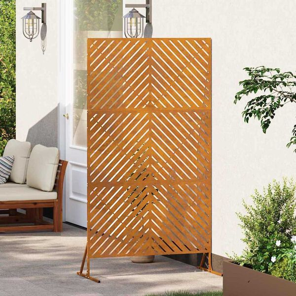 vidaXL Schermo per Privacy Grigio 100 x 50 x 180 cm Acciaio