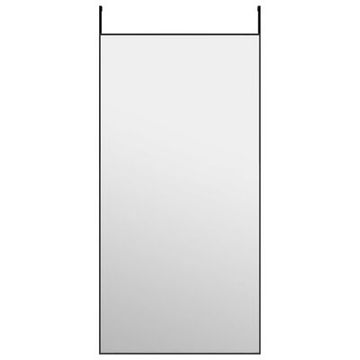 vidaXL Specchio da Porta Nero 50x100 cm in Vetro e Alluminio