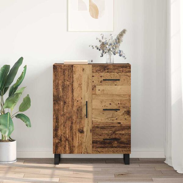 vidaXL Credenza con cassetto Legno vecchio 69,5 x 34 x 90 cm