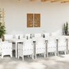 vidaXL Set da Pranzo per Giardino 15 pcs Bianco Rattan Polt