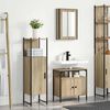 vidaXL Set di mobili per il bagno 3 pcs Marrone Legno multistrato