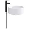 vidaXL Lavabo con rubinetto e scarico Nero Opaco 40,5 x 40,5 x 15,5 cm