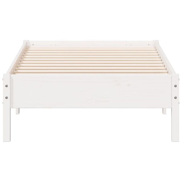 vidaXL Letto senza Materasso Bianco 90x190 cm in Legno Massello Pino