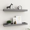 vidaXL Mensole Loggia 2 pz Grigie 60x15x4 cm in MDF