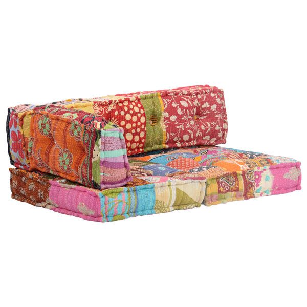 vidaXL Pouf in Tessuto Patchwork