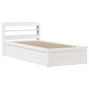 vidaXL Giroletto con Testiera Bianco 100x200 cm Legno Massello di Pino
