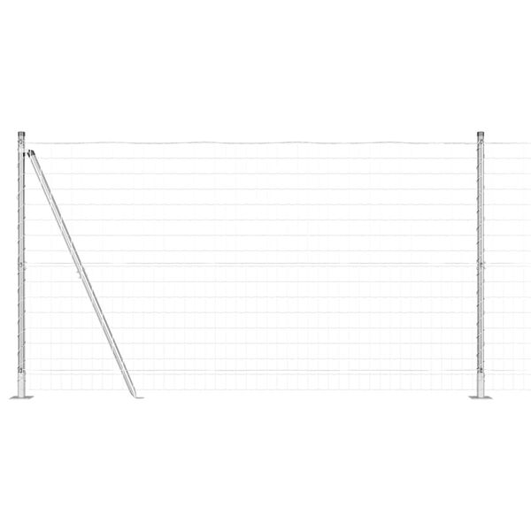 vidaXL Recinzione con Posto Argento 1,2 x 10 m Acciaio