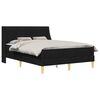 vidaXL Struttura letto con materasso Nero 160 x 200 cm Poliestere