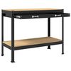 vidaXL Banchi da lavoro Nero 114 x 54 x 91 cm Legno multistrato