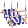 vidaXL Altalena per Bambini con Cintura di Sicurezza Cotone Legno Blu