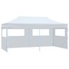 vidaXL Tenda Pieghevole Pop-Up con Pareti Laterali 3x6m Acciaio Bianco