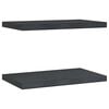 vidaXL Mensole a Muro 2 pz 50x30 cm Nero in Acciaio Inossidabile