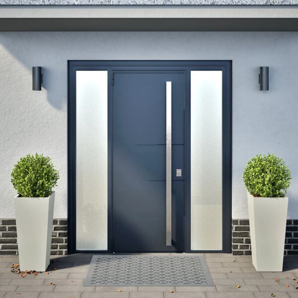 vidaXL Fioriere da Giardino 2 pz Bianche 35x35x75 cm in Acciaio