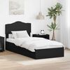 vidaXL Letto con Contenitore Nero 100 x 200 cm Legno multistrato