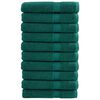 vidaXL Asciugamani per Sauna SOLUND 10 pz Verdi 80x200cm 600 g/m&sup2;