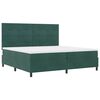 vidaXL Letto a Sorgente LED Verde Scuro 200 x 200 cm Tessuto