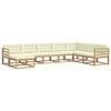 vidaXL Set di divani da esterno 8 pz Bianco e Crema