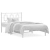 vidaXL Giroletto con Testiera Metallo Bianco 100x190 cm