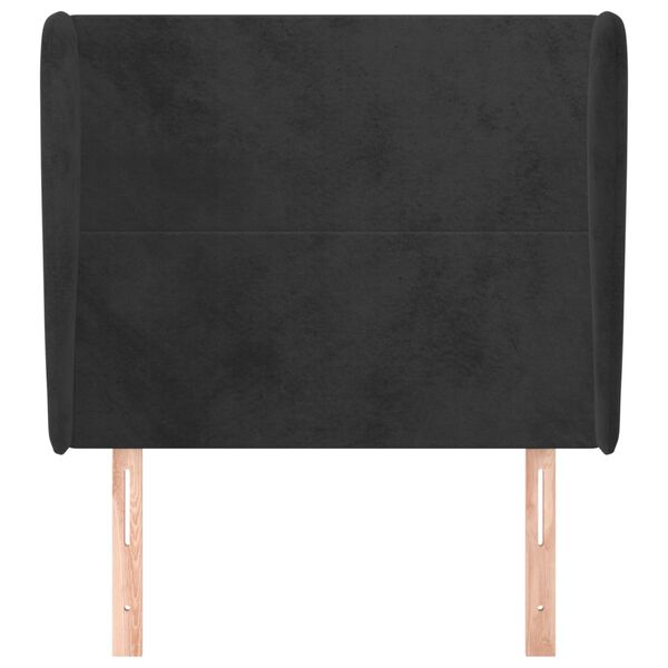 vidaXL Testiera ad Orecchio Nera 83x23x118/128 cm in Velluto