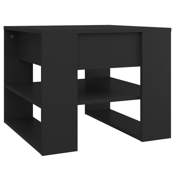 vidaXL Tavolino da Salotto Nero 55,5x55x45 cm in Legno Multistrato