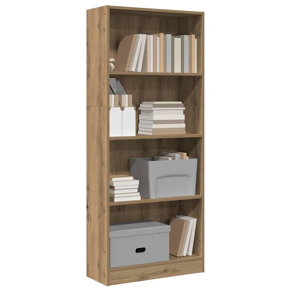 vidaXL Libreria Rovere Artigianale 60x24x143 cm in Legno Multistrato