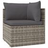 vidaXL Set Divani da Giardino 5 pz con Cuscini in Polyrattan Grigio