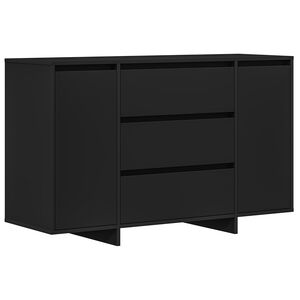 vidaXL Credenza con cassetto Nero 120 x 41 x 75 cm Legno multistrato