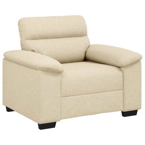 vidaXL Poltrona Crema 100x81x84 cm in Tessuto
