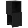 vidaXL Mobile angolare 25,5x25x55cm Legno ingegnerizzato Rovere Nero