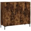 vidaXL Credenza Rovere Fumo 90x34x80 cm in Legno Multistrato