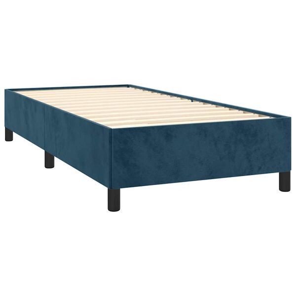 vidaXL Giroletto senza Materasso Blu Scuro 90x190 cm in Velluto