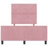 vidaXL Letto a molle con testiera Rosa 120 x 200 cm Velluto