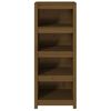 vidaXL Libreria Marrone Ambra 50x35x125,5 cm in Legno Massello di Pino
