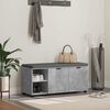 vidaXL Panca per ingresso con cuscino Grigio cemento 100 x 38 x 46 cm
