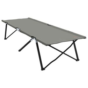 vidaXL Letto da campeggio pieghevole Grigio 206 x 76 x 74 cm