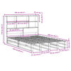 vidaXL Letto Libreria senza Materasso Bianco 160x200 cm Legno Massello