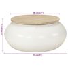 vidaXL Tavolino da Salotto Bianco 51x51x27 cm Legno Massello di Mango