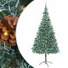 vidaXL Albero di Natale artificiale Verde 210 cm PVC e Acciaio