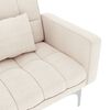 vidaXL Divano Letto Crema in Tessuto