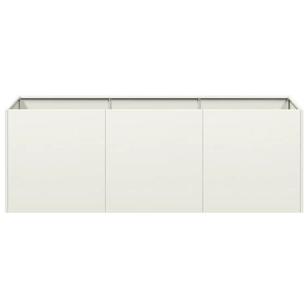 vidaXL Fioriera Bianca 120x40x40 cm in Acciaio Laminato a Freddo