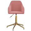 vidaXL Sedie da Pranzo Girevoli 4 pz Rosa in Velluto