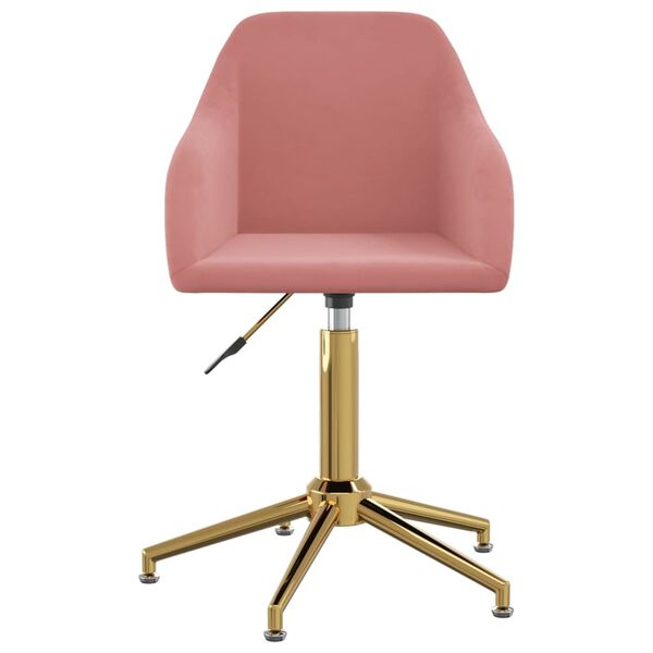 vidaXL Sedie da Pranzo Girevoli 4 pz Rosa in Velluto