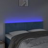 vidaXL Testiera a LED Blu Scuro 144x5x78/88 cm in Velluto