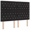 vidaXL Testiera LED con strisce LED con testiera Nero 160 cm Velluto