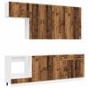 vidaXL Unit&agrave; Cucina PORTO 8 pz Legno antico Legno ingegnerizzato