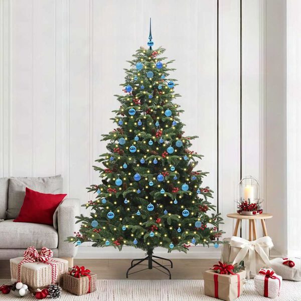 vidaXL Albero di Natale artificiale con 300 LED Verde 210 cm