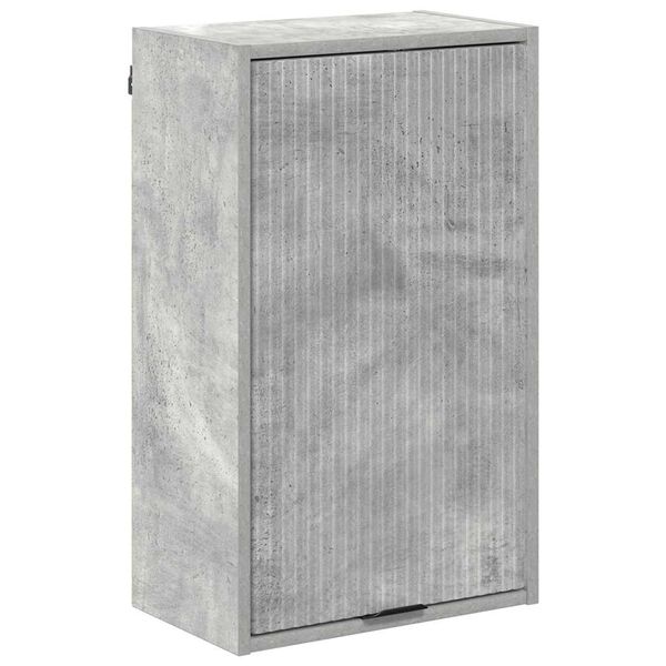 vidaXL Mobile da Bagno con porta Grigio cemento 39 x 23,5 x 65 cm
