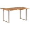 vidaXL Tavolo da Pranzo 154x80x76 cm in Legno Massello di Acacia